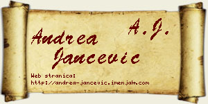 Andrea Jančević vizit kartica